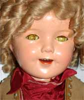 Rare American Composition Doll Depicting Shirley Temple in Texas
